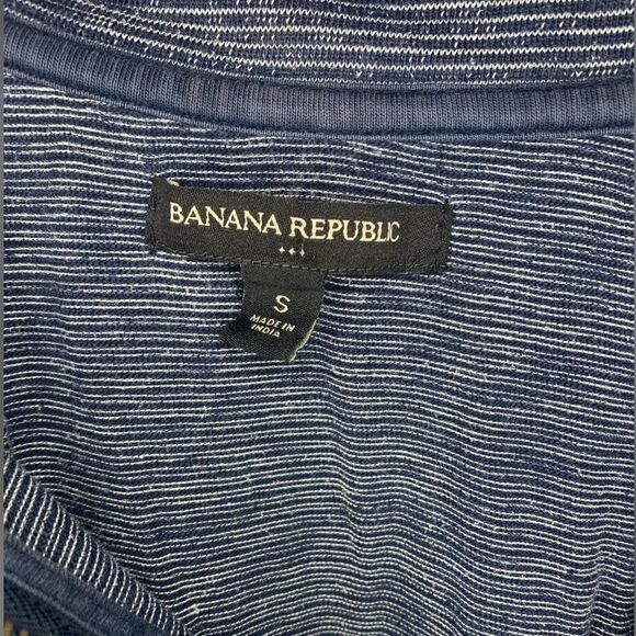 Banana Republic Womens Pullover with 1/4 Zipper Size Small Navy Blue and White - Picture 4 of 4